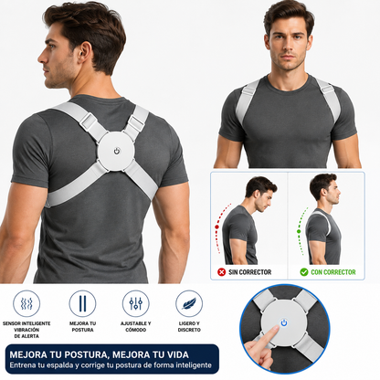 Corrector de Postura con Sensor Inteligente | Alerta por Vibración Ajustable